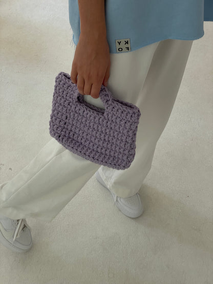 Lavender Knitted Handbag